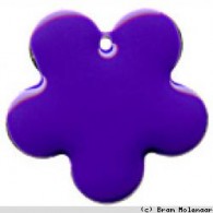 Metall-Anh&amp;auml;nger Blume lila - 15mm - #15924