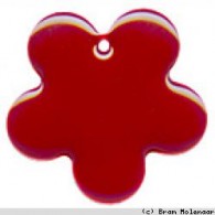 Metall-Anh&amp;auml;nger Blume rot 27mm - #15925
