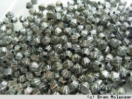 Metall-Look Bicone 7mm - 100stuck - #15990