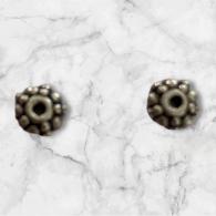 Metallperlen Silber Blume klein 15 ST 10303-9081 - #487399