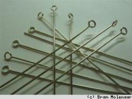 Nickel farbigen Kettel Pin 130mm - 10 Stück - #4320