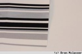 Papierbeutel Streifen grau/schwarz 8x12cm - #13332