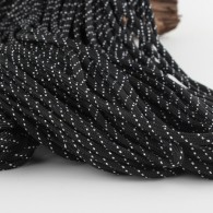 Paracord duo schwarz / weiss - 4mm - pro 5 meter - #75610