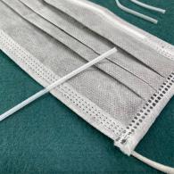 PE Nose Wire/bar For DIY Mouth Cover, with Galvanized Iron Single Core Inside, White, 10cm(3.93") ; 3mm wide - #190445