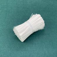 PE Nose Wire/bar For DIY Mouth Cover, with Galvanized Iron Single Core Inside, White, 10cm(3.93") ; 3mm wide - #190445