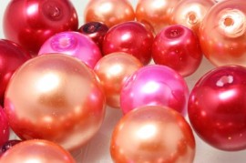 Perlenmix rot/orange - 20gr - #20689