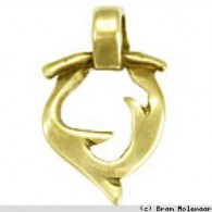 Planet Earth Farbe Gold Dolphin Anh&amp;auml;nger - #6696