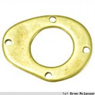 Planet Earth Gold Farbe Ring 42mm Oval - #6709