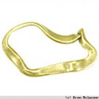 Planet Earth Large Gold Farbe Ring 50mm - #6707