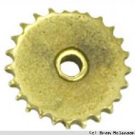 Planet Erde Disc 13mm Farbe Gold - #6712