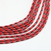Rock Climbing Ropes, Polyester &amp; Polypropylene Paracords, Red, 2mm; about 5m - #80816