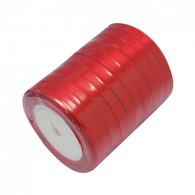 Satin Ribbon Rot 6mm - 23mtr - #80407