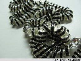 schwarz 6mm Rondell - 10 stuck - #2675