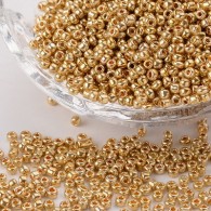 Seed bads 2mm goldfarbe - 50 gram - #11796
