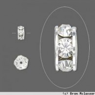 Strass Kristall 6mm Rondell - 10 stuck - #2528