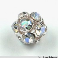 Strass Kugel 8mm Kristall Ab - pro 10 stuck - #11627
