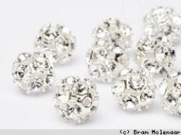 Strass Kugel 8mm Kristall pro 10 stuck - #11623