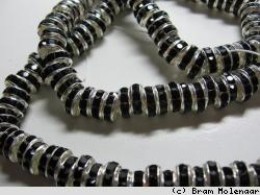 Strass Schwartz 8mm Rondell - 10 stuck - #2676