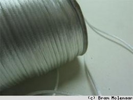 Weiß Satin Cord - Pro 5 Meter - #5755
